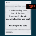 Përmbajtja nuk ofron mundësi për të kontrolluar listën e rumbursimit për ujë, energji elektrike apo gaz