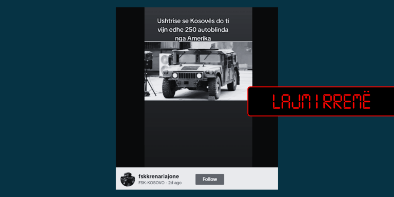 Pretendohet pa fakte se Kosovës do t’i vijnë 250 autoblinda nga SHBA-ja