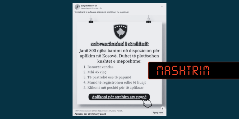 Pretendim mashtrues për subvencionim me njësi banesore për të pastrehët e të papunët