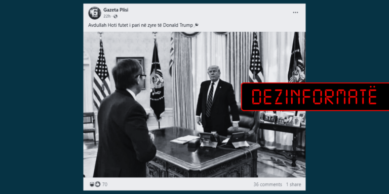 Pretendohet rrejshëm se Avdullah Hoti është i pari që takon Trump, në Shtëpinë e Bardhë pas zgjedhjeve