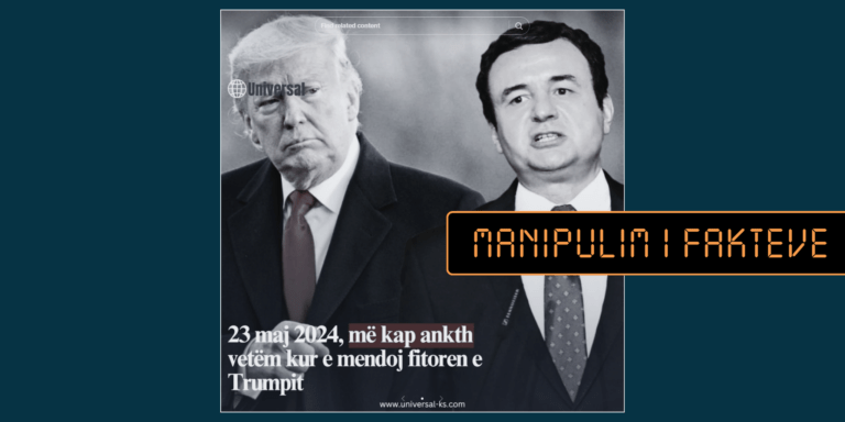 Kurti nuk ka thënë se e kap ankth vetëm kur e mendon fitoren e Trump