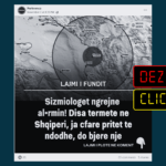 Dezinformohet përmes titullit për paralajmërim rreziku nga tërmetet në Shqipëri