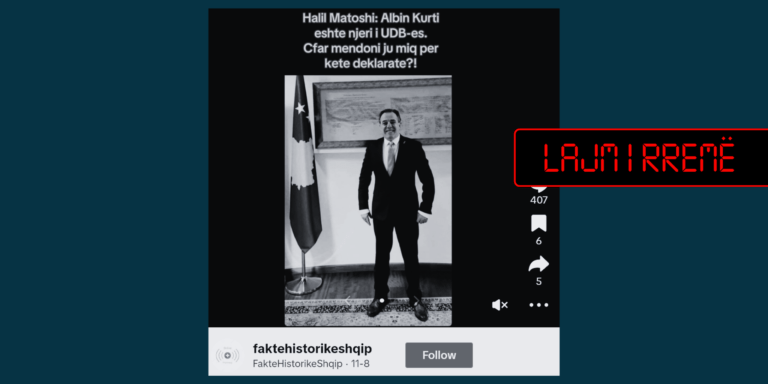 Matoshi nuk ka thënë “Albin Kurti është njeri i UDB-së”