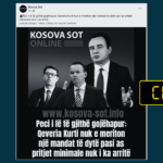 Nga titulli dhe fotografia mund të keqkuptohet se deklarata erdhi nga ministri Faton Peci