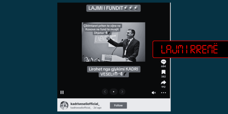 S’ka vendim për lirim nga Haga për Kadri Veselin