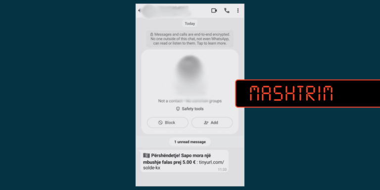 SMS mashtrues në WhatsApp me pretendimin se ofrohet mundësi për mbushje falas nga IPKO dhe VALA