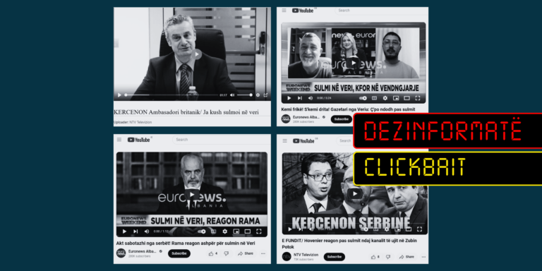 Tituj dezinformues dhe devijues nga përmbajtja mbi reagimet dhe ngjarjet në veri, pas shpërthimit në Zubin Potok