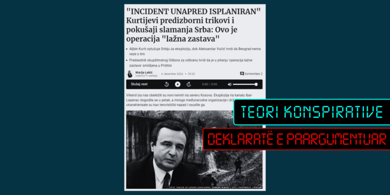 Deklarata të pabaza se shpërthimi në Zubin Potok është inskenuar