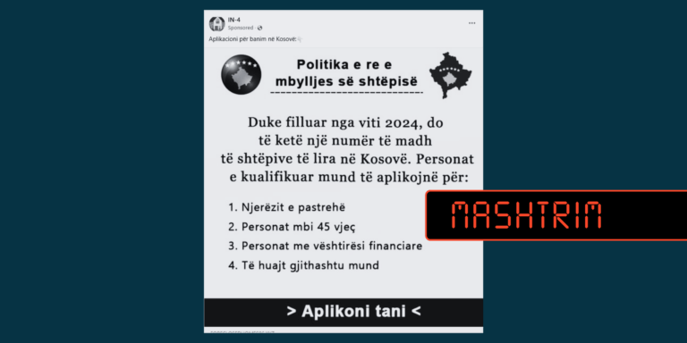 Mundësia e ofruar për shtëpi të lira për banim në Kosovë, është mashtrim