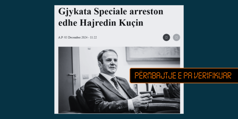 Pretendim i pasaktë për arrestimin e Hajredin Kuçit