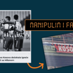 Media në serbisht paraqet rrejshëm flamurin e fansave kosovarë të Milanit si flamur të Kosovës