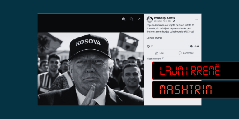 Imazh i gjeneruar nga inteligjenca artificiale dhe deklaratë e pathënë nga Donald Trump