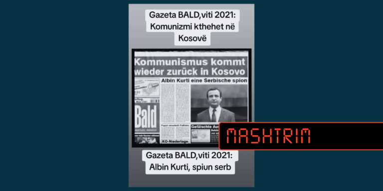 Ballinë e rreme gazete e krijuar me anë të një aplikacioni