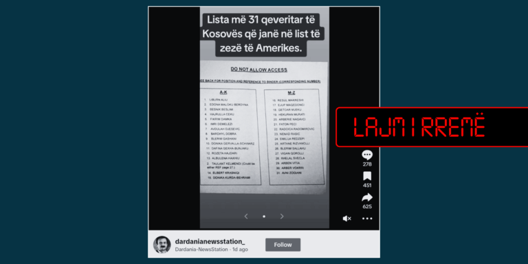 ShBA nuk ka publikuar asnjë listë të zezë për zyrtarët kosovarë në vitet e fundit