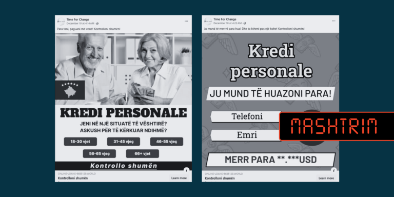Mashtrime për ofrim kredie