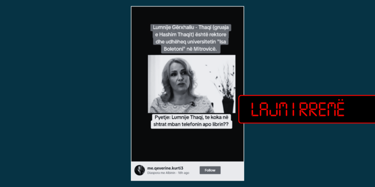 Pretendim i rremë se bashkëshortja e Thaçit është rektore në Universitetin e Mitrovicës