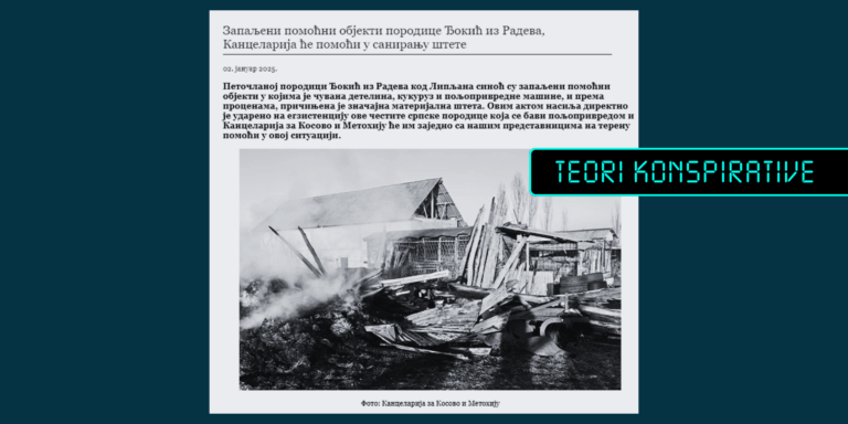 Nuk ka fakte se djegia e një objekti ndihmës i një familjeje serbe në Radevë është i motivuar etnikisht