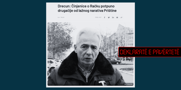 Drecun vazhdon narrativën e rreme se masakra e Reçakut është gënjeshtër