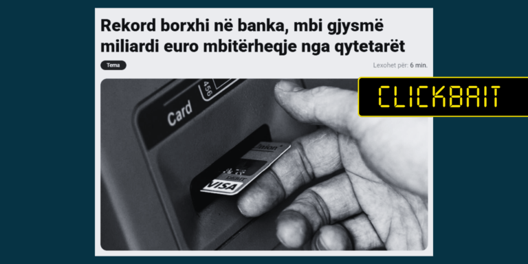 Titull i pasaktë, shuma e mbitërheqjeve i përfshin edhe bizneset