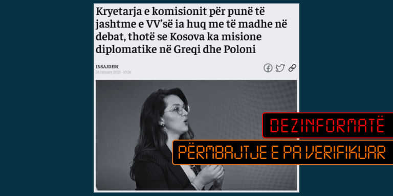 Raportim i pasaktë mbi deklaratën e Kryeziu-Hysenit për misionet e Kosovës në Greqi dhe Poloni