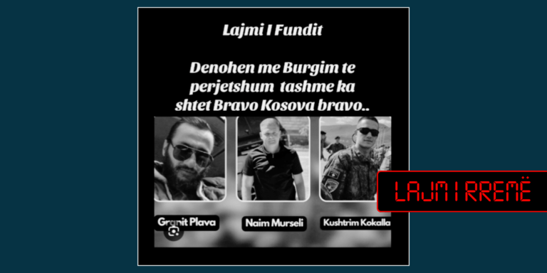 Pretendim i rremë se tre persona u dënuan me burgim të përjetshëm për vrasjen e Liridona Ademajt