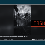 Përhapja e zjarrit në Los Anxhelos paraqitet me anë të një video-materiali të gjeneruar nga IA