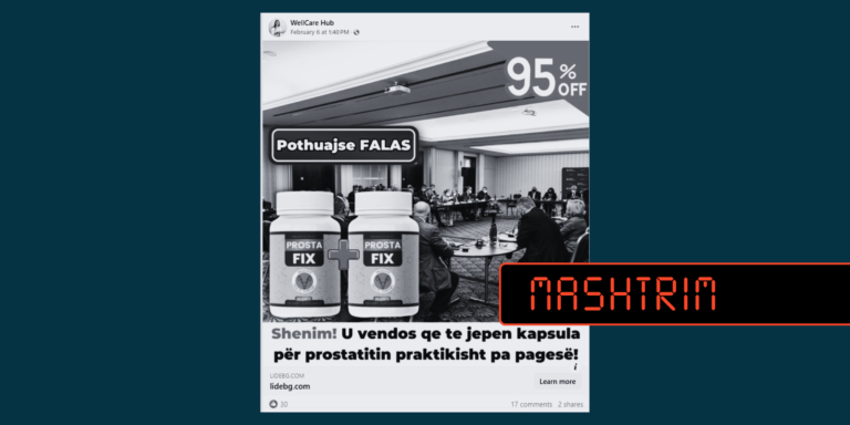 Publikohet përsëri mashtrim “për ndihmë humanitare” lidhur me medikamentin për prostatë