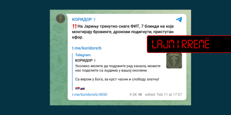 Pretendim pa fakte se policia e Kosovës po monton armatim në Jarinjë në prezencë të KFOR-it