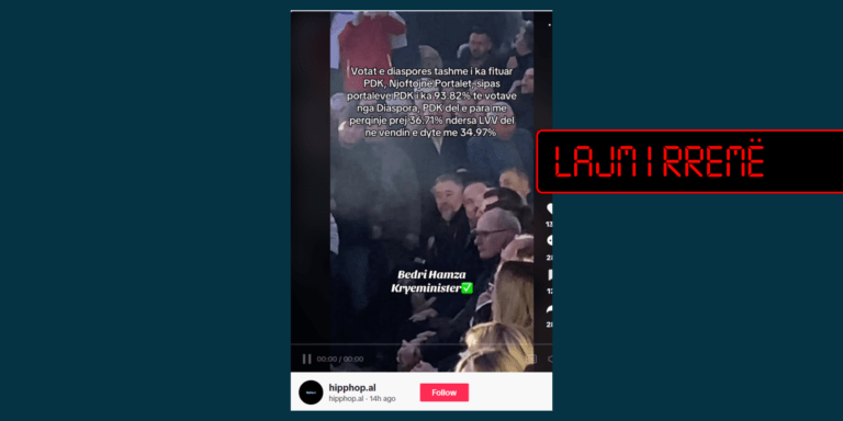 Pretendim i rremë se PDK ka siguruar 93.82% të votave nga jashtë Kosovës