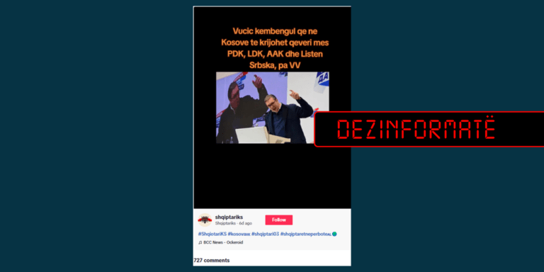 Vuçiqi nuk ka kërkuar koalicion mes partive opozitare dhe Listës Serbe