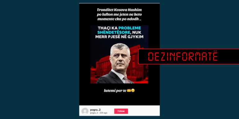 Pretendohet pa fakte se Thaçi po lufton me jetën pas problemeve shëndetësore