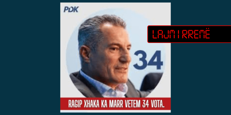 Pretendohet rrejshëm se Ragip Xhaka i ka marrë vetëm 34 vota në zgjedhje