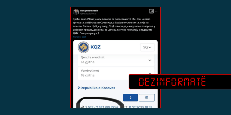 Petkoviqi dezinformon se po tentohet të tjetërsohet vullneti i qytetarëve i shprehur në zgjedhjet e 9 shkurtit