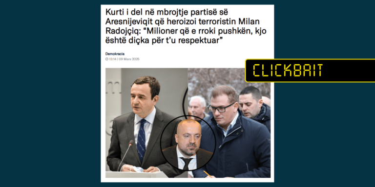 Titulli lë hapësirë për paqartësi se nga kush u bë deklarata