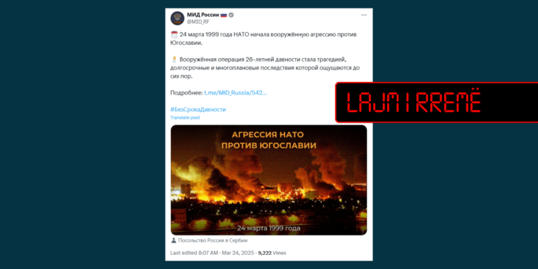 Ministria e Jashtme ruse përkujton fushatën e NATO-s me imazh nga lufta në Irak