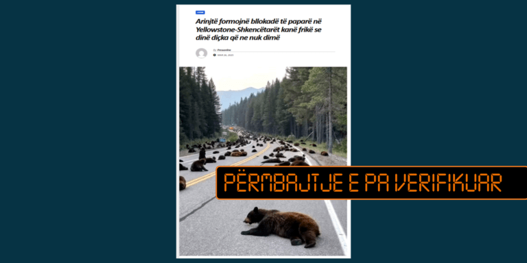 Fotografia e arinjve që kanë bllokuar rrugën është e gjeneruar nga inteligjenca artificiale