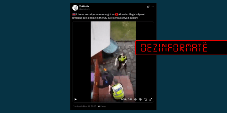 Përmes një videoje të vjetër nga Britania, pretendohet pa fakte se grabitësi është shqiptar