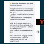 Mesazh mashtrues në emër të Facebook-ut që përmban virus