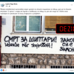 Me anë të një fotografie të vjetër pretendohet rrejshëm se kanë filluar të shkruhen grafite anti-shqiptare