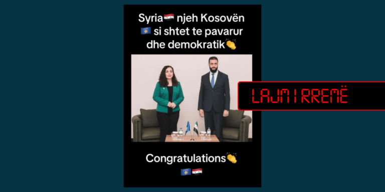 Jo, Siria nuk e ka njohur Kosovën