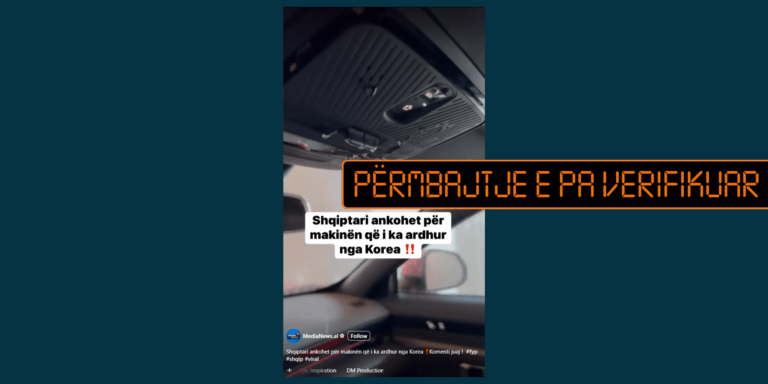Nuk ka fakte se vetura që shfaqet në video është importuar nga Korea