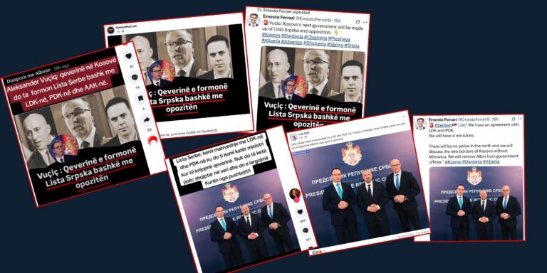 “Zinxhiri” i lajmeve të rreme në media sociale për marrëveshje opozitë–Lista Serbe