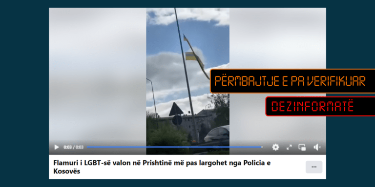 Flamuri i vendosur te rrethi në Prishtinë nuk ishte i komunitetit LGBTIQ+