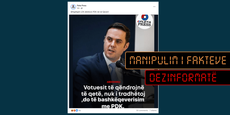 Manipulohet deklarata e Abdixhikut
