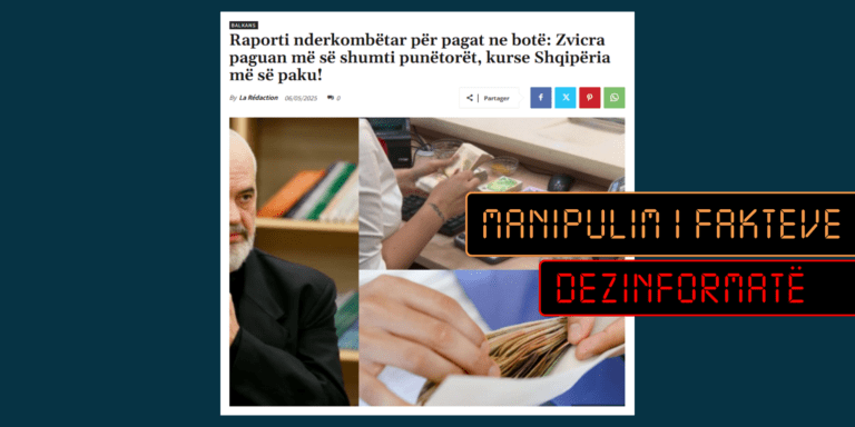 Pretendim i rremë se Shqipëria ka pagat më të ulëta në botë