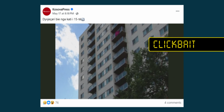 Në titull nuk sqarohet se ngjarja ka ndodhur në SHBA