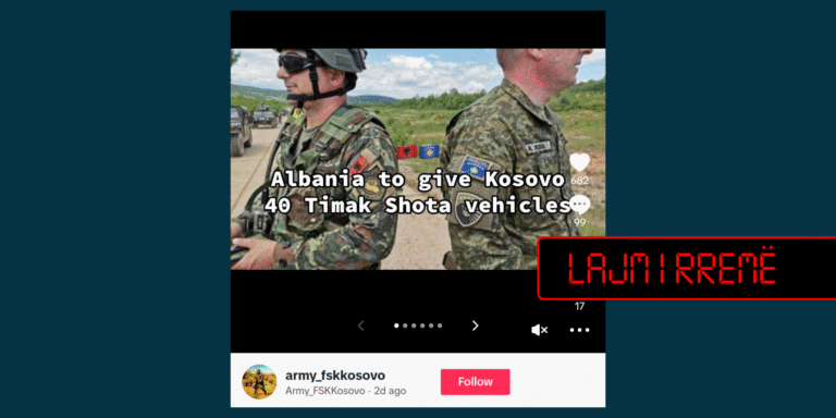 Nuk ka konfirmim se Shqipëria do t’i dhurojë Kosovës 40 automjete ushtarake “SHOTA”