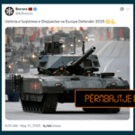 Fotografia nuk paraqet tank shqiptar në Defender Europe 2025, është tank rus i vitit 2015
