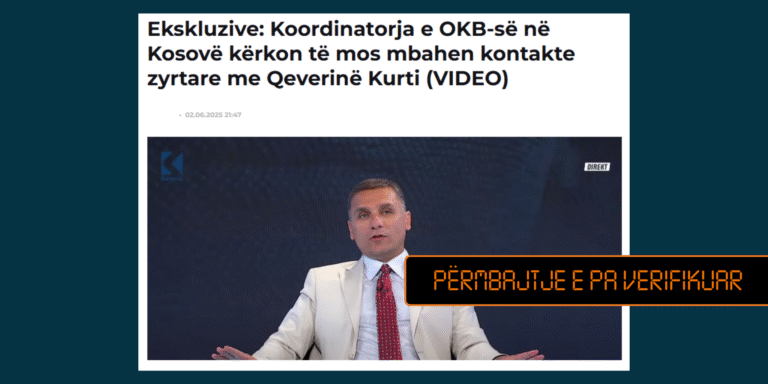 Nuk argumentohet pretendimi se “OKB në Kosovë kërkon të mos mbahen kontakte zyrtare me Qeverinë e Kosovës”