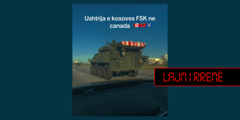 Videoja me automjetin ushtarak në Kanada nuk ka të bëjë me FSK-në